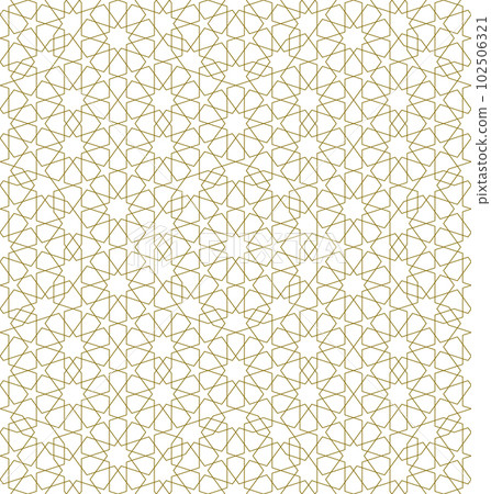 Seamless arabic geometric ornament in brown color. 102506321