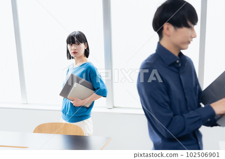 Business person thinking in the office Business person thinking in the office 102506901