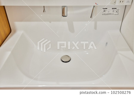 Washstand, new construction, faucet, sink 102508276
