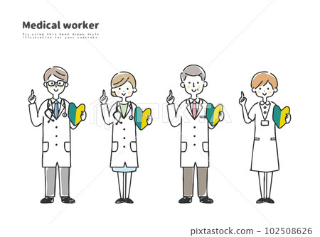 帶有新手標記的醫護人員 102508626