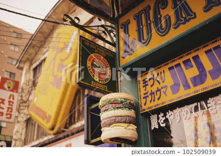Image cut of Hakodate's local burger "Lucky Pierrot" 102509039