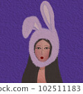 the girl cover bunny ears 102511183
