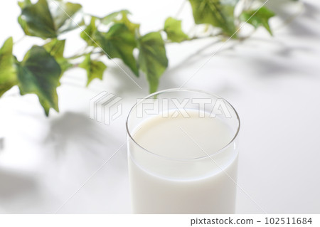 牛奶倒入玻璃杯中 牛奶倒入玻璃杯中 102511684