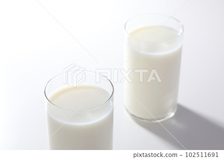 Milk poured into the glass 102511691