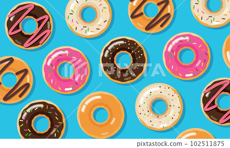donuts sweet dessert background vector illustration donuts sweet dessert background vector illustration 102511875