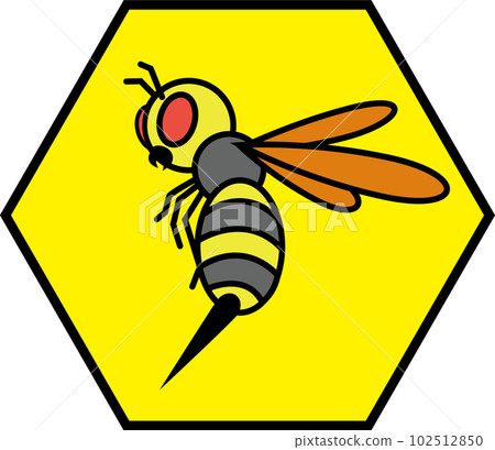 蜜蜂、黃蜂的矢量圖解 102512850