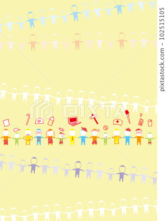 在互相幫助的社會中牽手的人設計插畫背景 102515105