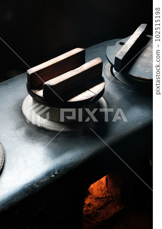 Furnace of an old private house 102515198