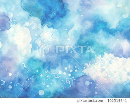 Blue blur watercolor background material Blue blur watercolor background material 102515541