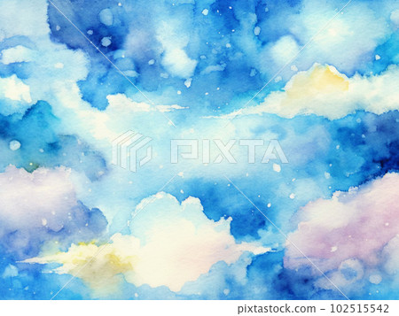 藍色模糊水彩背景材料 藍色模糊水彩背景材料 102515542