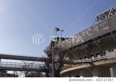 Back screen of Koshien seen from outside 102517167