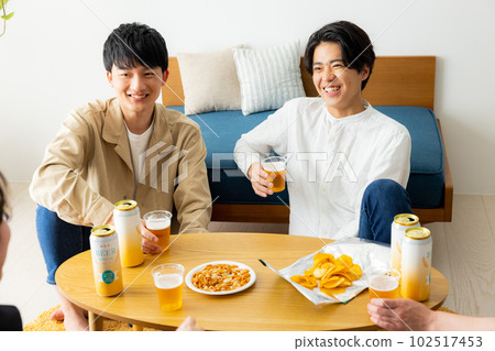 Drinking at home man 102517453