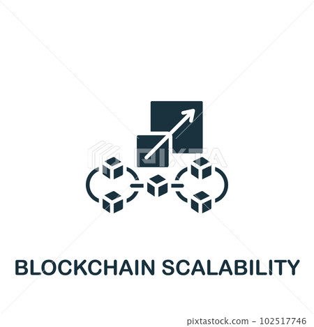 Blockchain salability icon. Monochrome simple sign from blockchain collection. Blockchain salability icon for logo, templates, web design and infographics. Blockchain salability icon. Monochrome simple sign from blockchain collection. Blockchain salability icon for logo, templates, web design and infographics. 102517746