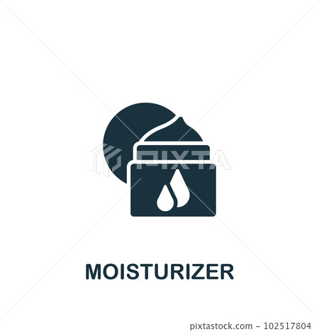Moisturizer icon. Monochrome simple sign from beauty and personal care collection. Moisturizer iron icon for logo, templates, web design and infographics. Moisturizer icon. Monochrome simple sign from beauty and personal care collection. Moisturizer iron icon for logo, templates, web design and infographics. 102517804
