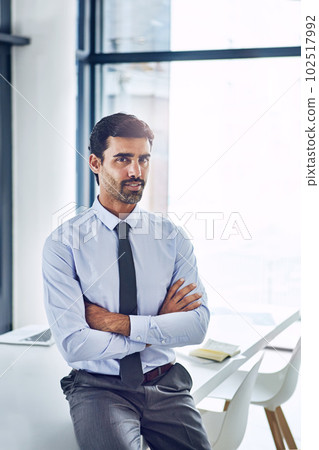 Here to make it big in the corporate world. Portrait of a corporate businessman in an office. 102517992