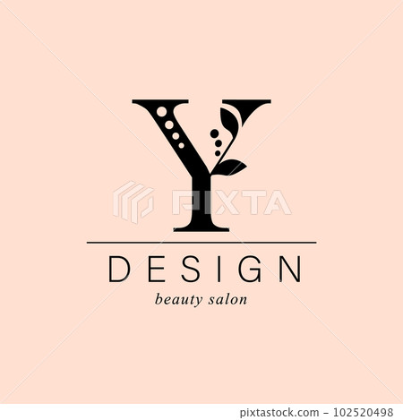 Logo, capital letter y. Monogram of Botanical Minimalistic with natural plant. 102520498