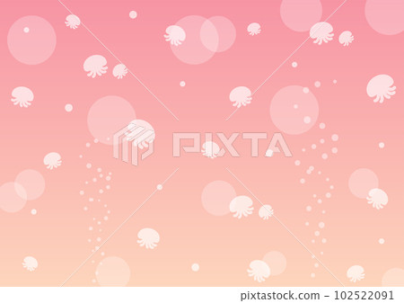 Fantastic jellyfish pattern background material Pink gradation Fantastic jellyfish pattern background material Pink gradation 102522091