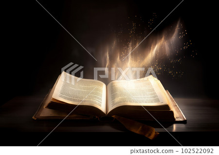 Immerse yourself in the pages of an open book with a glowing light, where education and knowledge meet innovation and technology. AI Generative enhances the experience. Immerse yourself in the pages of an open book with a glowing light, where education and knowledge meet innovation and technology. AI Generative enhances the experience. 102522092
