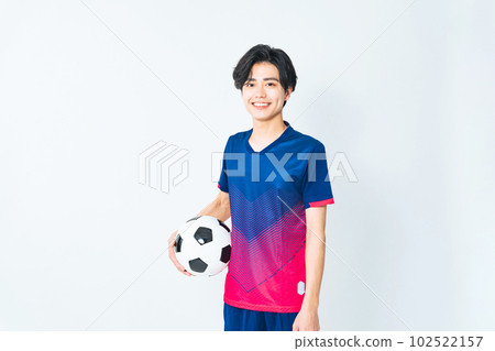 有足球的足球運動員 有足球的足球運動員 102522157