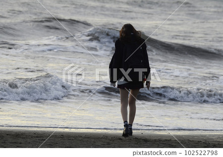 High school girl on the beach 102522798