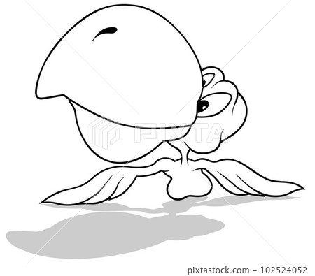 Drawing of a Parrot with a Giant Beak Drawing of a Parrot with a Giant Beak 102524052