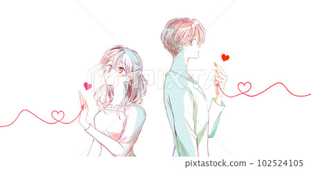 A lonely man and woman who tied the red thread of fate A lonely man and woman who tied the red thread of fate 102524105