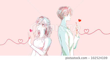 A lonely man and woman who tied the red thread of fate A lonely man and woman who tied the red thread of fate 102524109