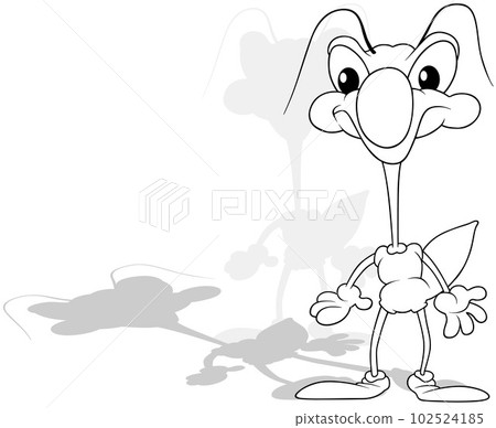 Drawing of a Beetle with a Long Neck Drawing of a Beetle with a Long Neck 102524185