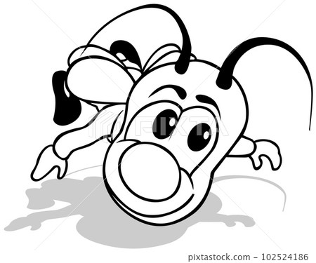 Drawing of a Beetle Flying Through the Air Drawing of a Beetle Flying Through the Air 102524186