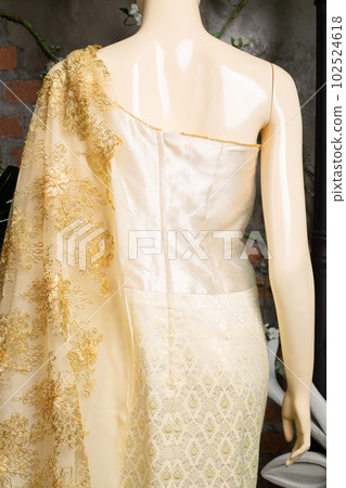 Thai Wedding dress vintage style,Bride Thai dress 102524618