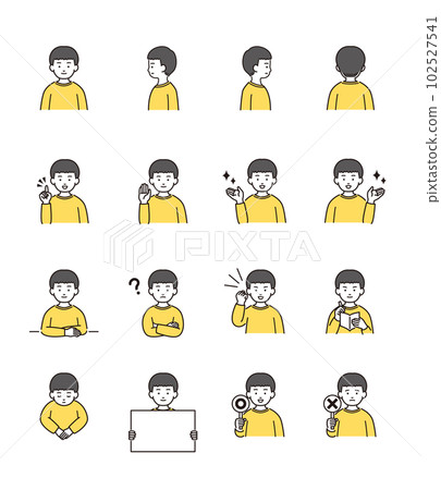 簡單的人插畫男孩 簡單的人插畫男孩 102527541