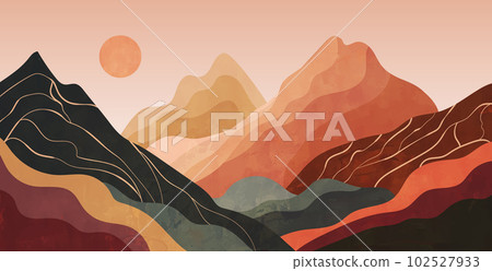 Abstract landscape with mountains  102527933