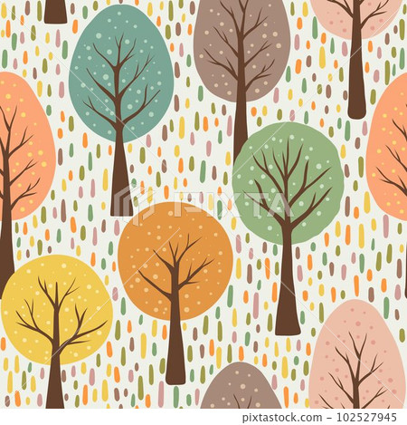 Seamless pattern with colorful trees Seamless pattern with colorful trees 102527945