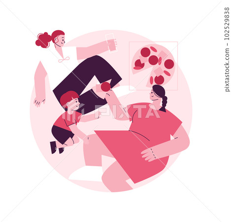 Indoor picnic abstract concept vector illustration. Family quarantine fun, indoor activities, stay at home picnic, romantic time during pandemic, time spending ideas for kids abstract metaphor. 102529838