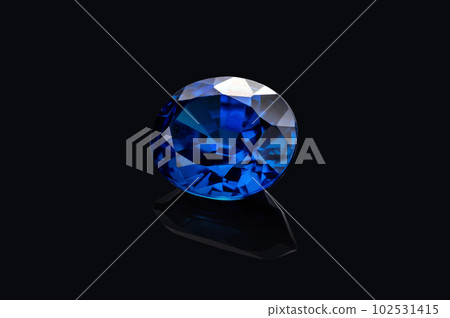 Natural blue Sapphire gemstone, Jewel or gems oval shape cutting, close up shot Natural blue Sapphire gemstone, Jewel or gems oval shape cutting, close up shot 102531415