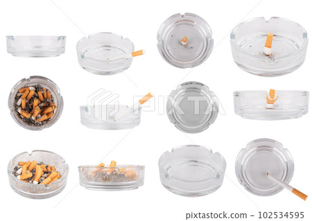 ashtray cigarette isolated on white background ashtray cigarette isolated on white background 102534595