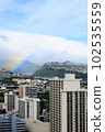 "Waikiki cityscape and rainbow" seen from the 29th floor of the hotel where I stayed 102535559