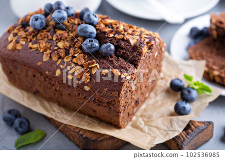 Chocolate whole wheat quick bread 102536985