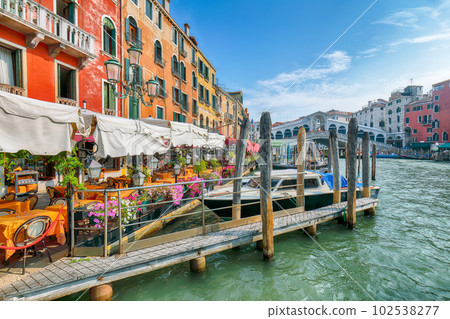 Astonishing morning cityscape of Venice with famous Canal Grande. Astonishing morning cityscape of Venice with famous Canal Grande. 102538277