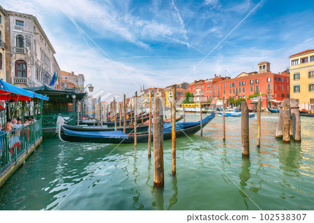 Astonishing morning cityscape of Venice with famous Canal Grande. Astonishing morning cityscape of Venice with famous Canal Grande. 102538307