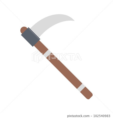 Scythe icon vector image. Suitable for mobile apps, web apps and print media. Scythe icon vector image. Suitable for mobile apps, web apps and print media. 102540983