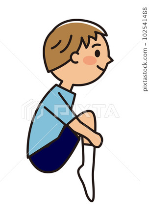 男孩子玩蹦床_用膝蓋飛翔 男孩子玩蹦床_用膝蓋飛翔 102541488