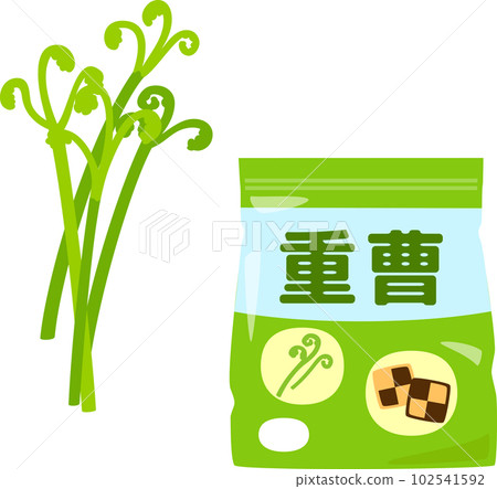 蕨菜和小蘇打，苦味去除劑 102541592