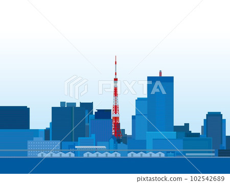 東京 東京 東京鐵塔 藍色 東京 東京 東京鐵塔 藍色 102542689
