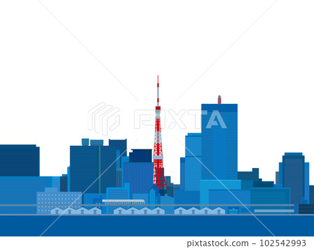 東京,東京,東京鐵塔,藍色,透明背景 東京,東京,東京鐵塔,藍色,透明背景 102542993