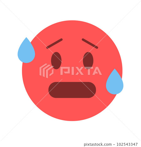 Hot Face icon vector image. Suitable for mobile apps, web apps and print media. Hot Face icon vector image. Suitable for mobile apps, web apps and print media. 102543347