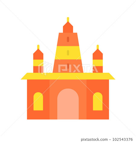 Hindu Temple icon vector image. Suitable for mobile apps, web apps and print media. 102543376