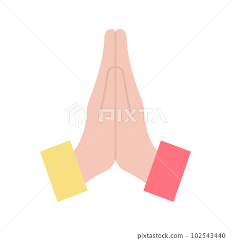 Folded Hands icon vector image. Suitable for mobile apps, web apps and print media. 102543440