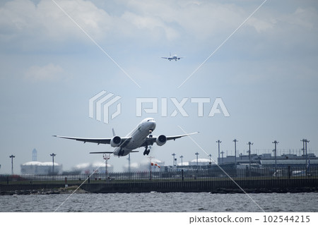airplane taking off 102544215