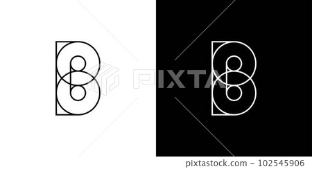 Modern and unique letter B initials logo design Modern and unique letter B initials logo design 102545906